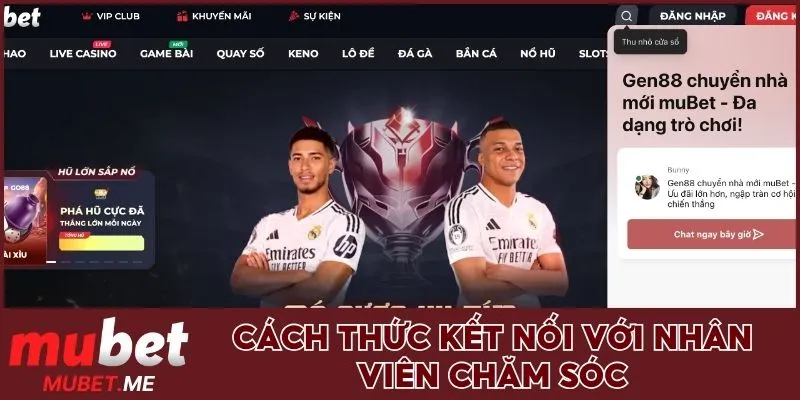 Cách thức kết nối với nhân viên chăm sóc 