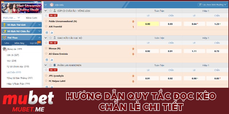 Hướng dẫn quy tắc đọc kèo chẵn lẻ chi tiết